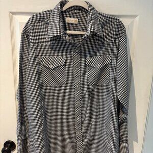 Vintage Jason Black Gingham Pearl Snap Shirt